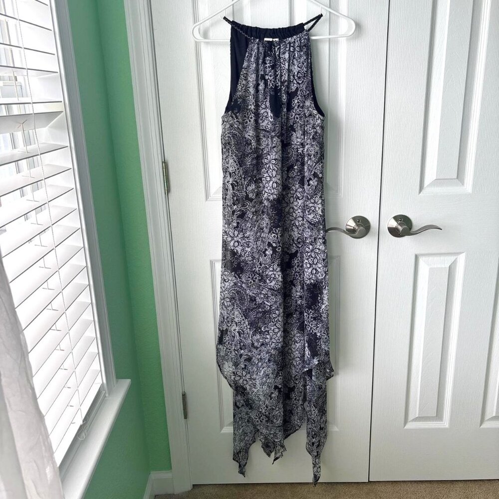 Whimsigoth Paisley Chiffon Dress Womens S Handkerchief Hem Fairy